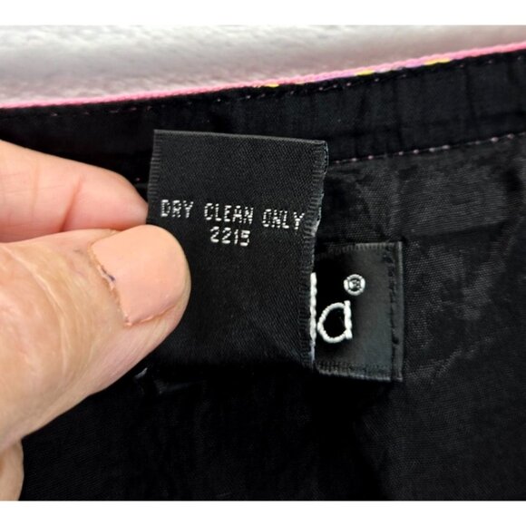 Floral Skirt by Rafaella sz 10 Black Pink A-Line Lined Colorful Preppy Whimsy - Picture 10 of 10